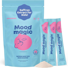 Mood Magic for Kids – Natural Mood Support Pixie Sticks Candy with Saffron Extract, Magnesium Citrate & Vitamin D3