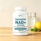 High-Potency Anti-Aging NAD+ | Liposomal 1000mg with Resveratrol for Energy, Brain & Cellular Health | 60 Veggie Capsules