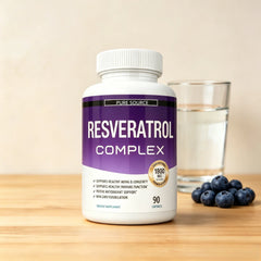 Resveratrol Supplement 1800 mg Antioxidant Complex - Overall Health Support, Brain Function, for Men Women, 90 Capsules