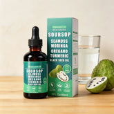 10-in-1 Soursop Superfood Drops | Natural Herbal Essence with Moringa & Turmeric for Holistic Wellness | 100% Organic (60mL)
