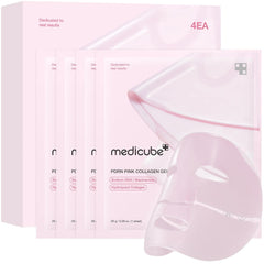 Jelly Gel Mask with Salmon PDRN Pink Collagen | Overnight Face Mask for Glass Glow Skin | Elasticity, Hydrating| 28g x 4ea