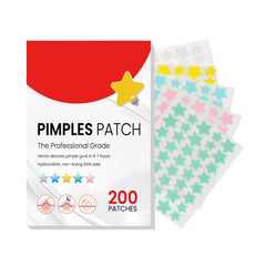 Pimple Patches for Face, Hydrocolloid Acne Patches, Cute Star Stickers for Covering Zits and Blemishes (200 Count)