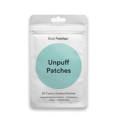 Unpuff Detox Patches | Dandelion & Ginger Herbal Vitamin Patch for Bloating & Water Retention | 30 Vegan Patches
