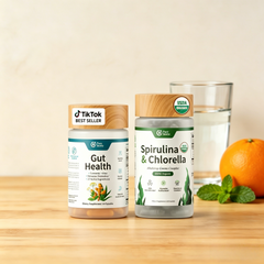 Gut Health Bundle,The 2-in-1 Gut Reset & Cellular Detox Duo: Spirulina & Chlorella Blend,Soothe & Restore Gut Health