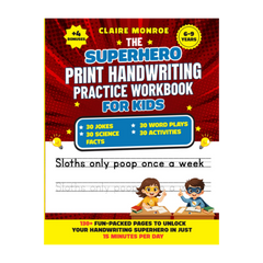 Superhero Handwriting Workbook for Kids Ages 6–9