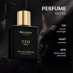 CEO MAN Eau de Parfum | 100 ml (3.4 fl.oz.) | Perfume for Men | Mandarin, Lemon, Lavender, and Vetiver Notes | Long Lasting Men's Fragrance