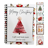 Merry Christmas Gift Card Book For Teens, Adults, 24 Pages Gift Card Holder