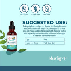 Chlorophyll Liquid Drops | | Vegan | Non-Diluted Liquid Chlorophyll| Mulberry Derived Supplement for 14+ | Non-GMO | Delicious Minty Flavor | 2 Fl Oz