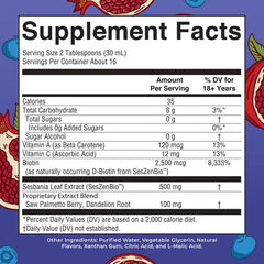 Daily Liquid Hair Formula - Hair Support - Thicker Hair for Women - Healthy Hair Habits - With SesZenBio - Biotin - Vitamin C - 16 fl oz