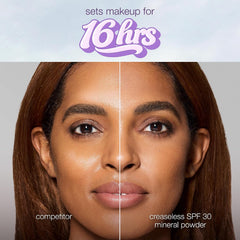 creaseless SPF 30 mineral powder – Brush On Sunscreen for Face, Body & Hairline, Sweat-Resistant 16HR Setting Powder