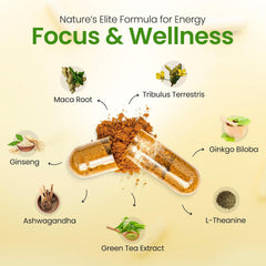 Damiana Capsules, Leaves & Magnesium, A Dietary Supplement Maintaining Energy Balance, Reduce Stress And Sleep Better, 60 Capsules