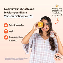 Cheers Protect | Daily Liver Supplement for Drinkers with L-Cysteine + DHM | Increase Glutathione Levels | 30 Doses