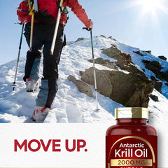 Antarctic Krill Oil 2000 mg | 120 Softgels for Men and Women | Omega-3 with Astaxanthin
