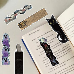 30-Piece Vintage Halloween Bookmarks – Pumpkin & Skull Reading Page Markers