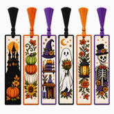 Halloween Cross Stitch Bookmark Kit – DIY Embroidery Bookmarks for Book Lovers