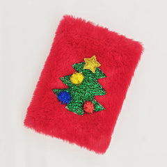 Christmas Plush Notebook – Soft Fuzzy Holiday Journal
