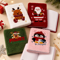 Christmas Plush Notebook β A5 Fuzzy Holiday Journal