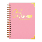 Goals Planner Notebook – Hardcover Spiral-Bound Journal for Daily Planning & Goal Setting