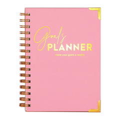 Goals Planner Notebook – Hardcover Spiral-Bound Journal for Daily Planning & Goal Setting