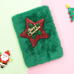 Christmas Plush Notebook – Soft Fuzzy Holiday Journal