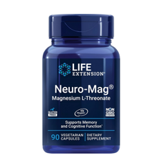 Neuro-Mag Magnesium L-Threonate, Memory Health, Quick Thinking, Cognitive Health Support, Vegetarian, Non-GMO, 90 Vegetarian Capsules (144 mg from 2000 mg Magtein magnesium L-threonate