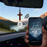 Bible Verse Car Rearview Hanging Cross Ornament With NFC