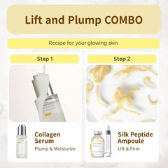 Ampoule Collagen Peptide Face-Lift Duo, 8HA Anti-Aging & Silk Serum Set