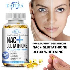 Nac Glutathione Collagen Softgel Skin Whitening Anti-Aging Antioxidant Immune US