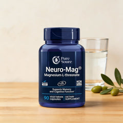 Neuro-Mag Magnesium L-Threonate, Memory Health, Quick Thinking, Cognitive Health Support, Vegetarian, Non-GMO, 90 Vegetarian Capsules (144 mg from 2000 mg Magtein magnesium L-threonate