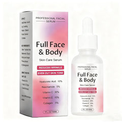 5-in-1 Anti-Aging Serum: Vitamin C Face & Body Serum to Hydrate, Firm & Reduce Wrinkles.