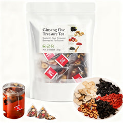 (2PC)Ginseng Five Treasures Tea | Liver and Kidney Nourishing Vitality Tea | Christmas Gift.