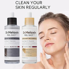 Peel Shot Glow Rice Ampoule Duo White rice ampoule+Black rice ampoule Soft Exfoliating Face and Body Scrub Dead Skin Cells, Blackheads Remover for All Skin Types2