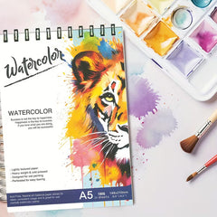 A5 Spiral Watercolor Sketchbook – Thick Paper Drawing Book