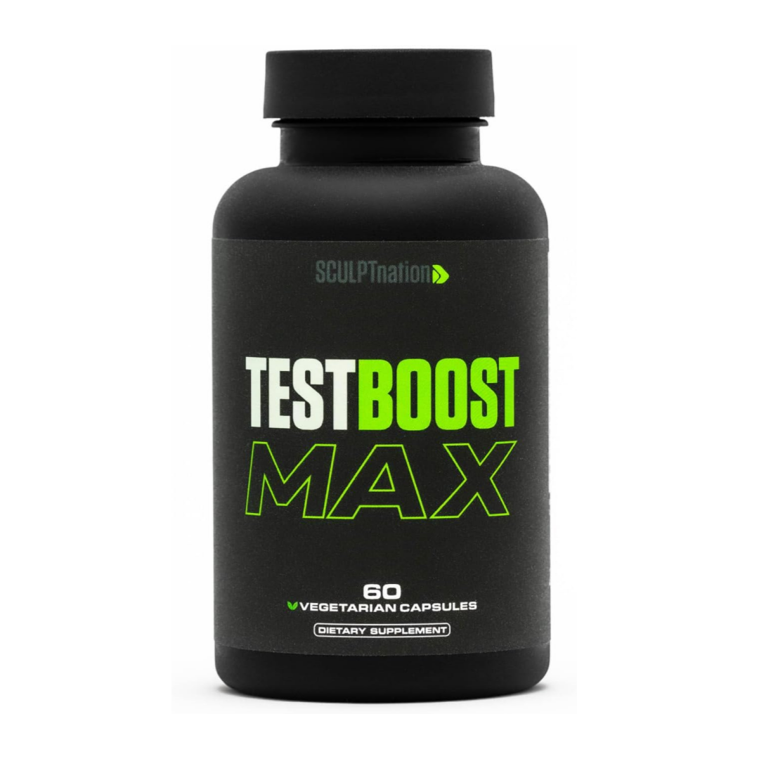 Sculpt Nation by V Shred Test Boost Max - Testosterone Supplement for Men - Tribulus Terrestris for Men - Natural Energy, Stamina, and Strength Booster - 60 Gluten Free Capsules