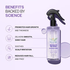 Rosemary Water Spray for Hair Growth & Hair Thickness with Rice Water |100% Natural Extract | Soft & Smooth Hair| Controls Hairfall| Non-Greasy & Fast Absorbing | 200ml