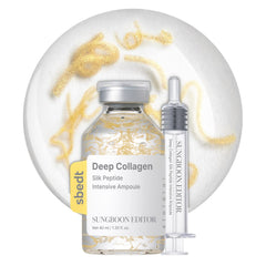 Intensive Silk Peptide Ampoule, Copper Peptides Serum for Face with Collagen & Multi Peptides, Hydrating Korean Skincare Facial Serum for Smooth-Looking Skin, 1.35 fl oz