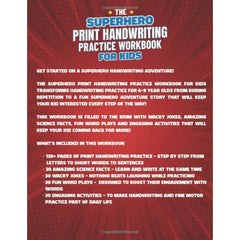 Superhero Handwriting Workbook for Kids Ages 6–9