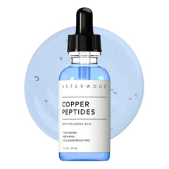 Copper Peptides Serum for Face,| Topical GHK-Cu with HA, Anti-Aging, Hydrating & Collagen Boosting, Cruelty-Free, 1 Fl Oz