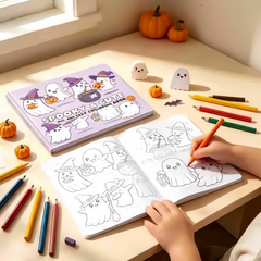 Spooky & Cute Halloween Coloring Book