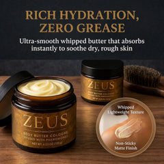 Zeus Body Butter Cologne for Men, Moisturizing Body Butter