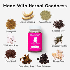 BEARVANA Top & Peach Support Women's Multivitamin Gummies, 120 CT(Berry)