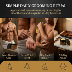 Zeus Body Butter Cologne for Men, Moisturizing Body Butter