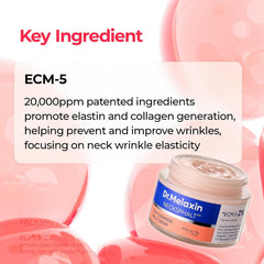 Firming Cream with ECM-5 20,000ppm, Firming & Lifting Neck Cream for Wrinkles & Sagging Skin, Ceramide & Collagen for Elasticity & Radiant Glow, 1.76 fl.oz