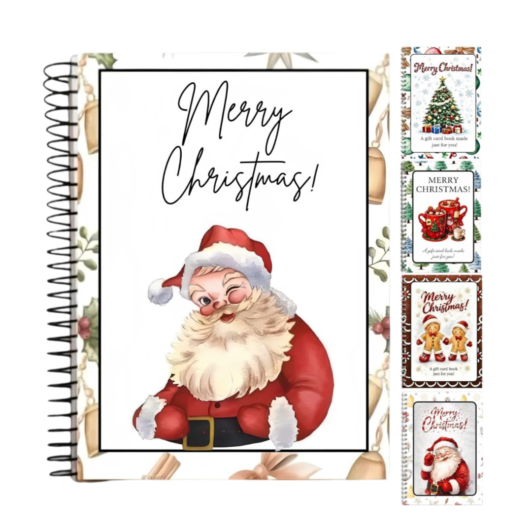 Christmas Gift Card Book, DIY Spiral-Bound Holiday Gift Card Holder