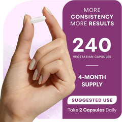 Magnesium Complex for Women, 240 Veggie Capsules | 20-in-1 with Glycinate, Citrate & More + D3, K2, Methylated B Complex, Biotin, Inositol & Ashwagandha. Filler Free, Non-GMO.