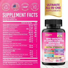 Cortisol 60 and Myo-Inositol 90 Capsules Supplement Bundle