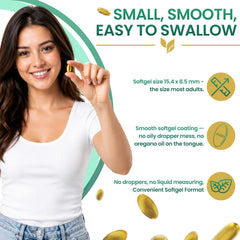 Oil Of Oregano Softgels with Black Seed Oil - 120 Softgels | Non-GMO, Gluten-Free and Soy-Free