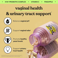 Lemme Purr Vaginal Probiotics for Women, 30-Day Supply | pH Balance, Odor & Urinary Health | Lactobacillus Blend, Clinically Tested | Pineapple & Vitamin C