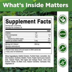 Vitamatic Moringa Gummies – Sugar-Free Botanical Extract – Green Superfood Supplement – Vegan, Pectin-Based, Non - 60 Count