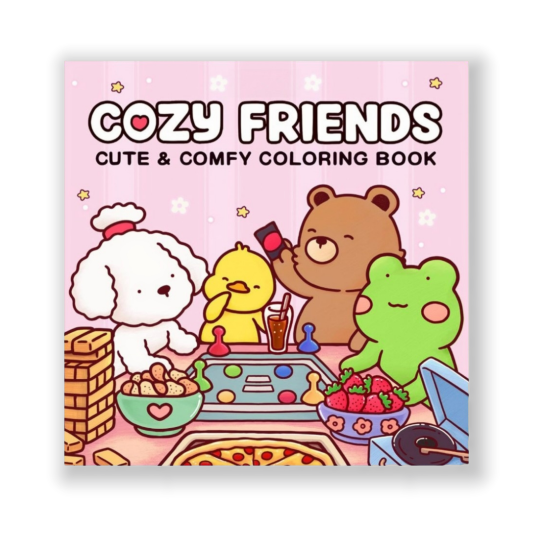 Cozy Friends: Coloring Book & Cozy Spaces Coloring